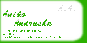 aniko andruska business card
